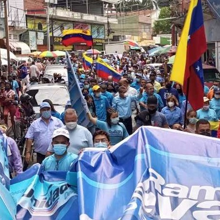 Diario Frontera, Frontera Digital,  RAMÓN GUEVARA, EL VIGÍA, Politica, ,El Vigía se tiñó de azul en caminata por la Unidad