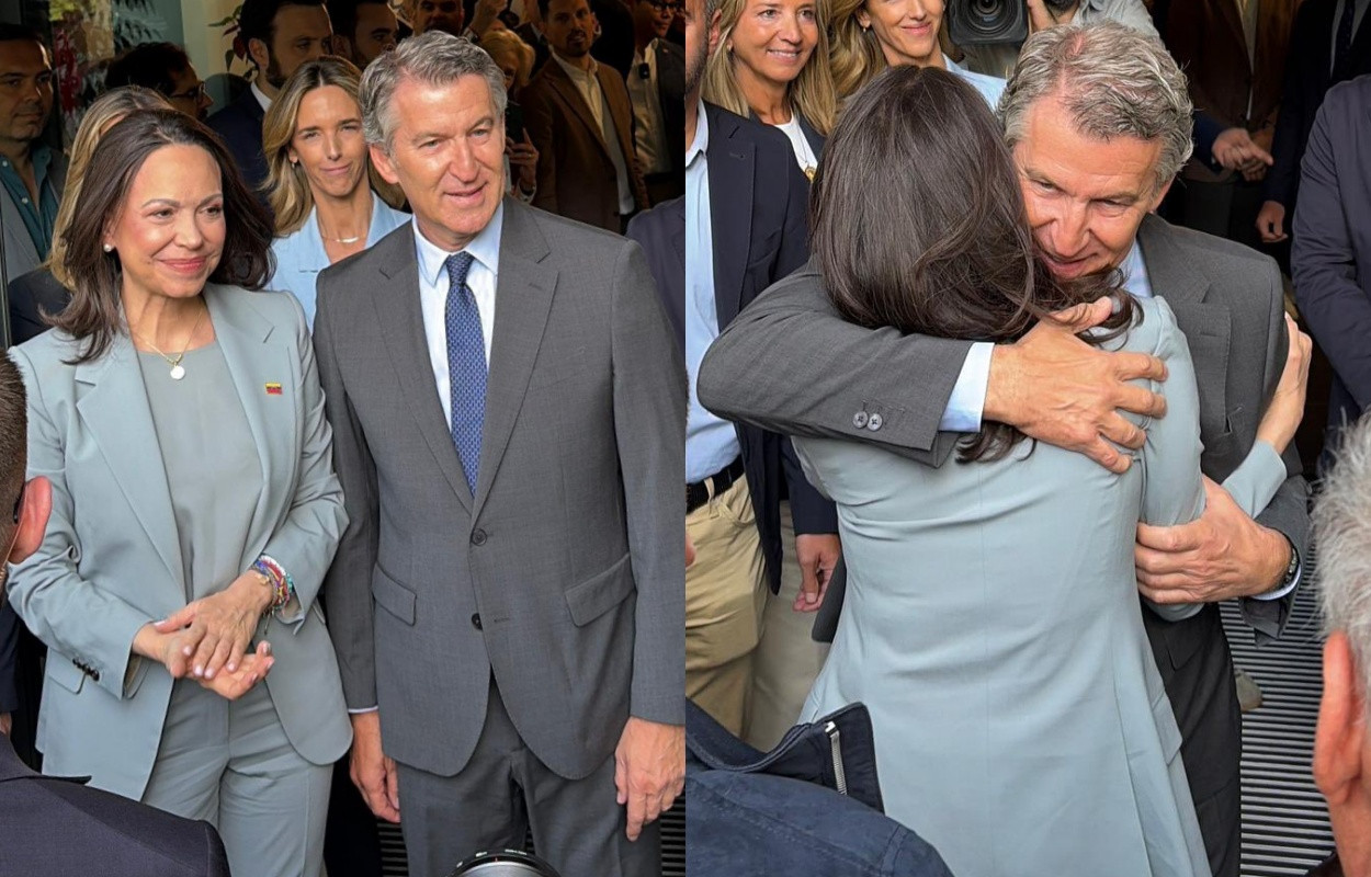 Diario Frontera, Frontera Digital,  Internacionales, ,Esta tarde, el alcalde de Madrid, José Luis Martínez-Almeida, le entregará la llave de oro de la ciudad, mientras que el sábado dará una rueda de prensa y se verá con la comunidad venezolana en la céntrica Puerta del Sol,Feijóo recibió a María Corina Machado en Madrid y elogió su valentía
