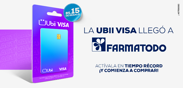 Diario Frontera, Frontera Digital,  Ubii Visa, FARMATODO, Entretenimiento, ,Ahora podrás adquirir tu tarjeta Ubii Visa en todos los Farmatodo de Venezuela