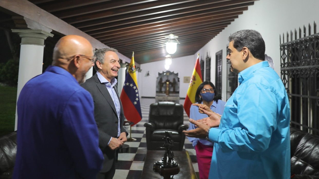 Diario Frontera, Frontera Digital,  RODRÍGUEZ ZAPATERO, MIRAFDLORES, CARACAS, MADURO, Politica, ,Presidente Maduro se reunió con José Luis Rodríguez Zapatero