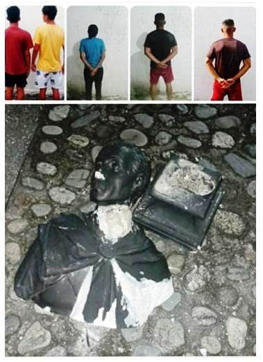 Diario Frontera, Frontera Digital,  BUSTO SIMÓN BOLÍVAR, MUCUJEPE, CINCO DETENIDOS, Sucesos, ,Polimérida detuvo a cinco ciudadanos 
por destrozar un busto de Simón Bolívar