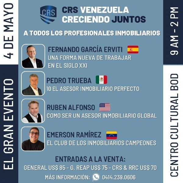 Diario Frontera, Frontera Digital,  CRS Venezuela Creciendo juntos, Nacionales, ,“CRS Venezuela Creciendo juntos”: 
un espacio para fortalecer al asesor inmobiliario del país