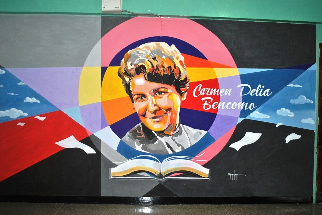 Diario Frontera, Frontera Digital,  CARMEN DELIA BENCOMO, Mocoties, ,Develan mural en homenaje a Carmen Delia Bencomo 
y presentaron primer inédito a cargo del IBIME