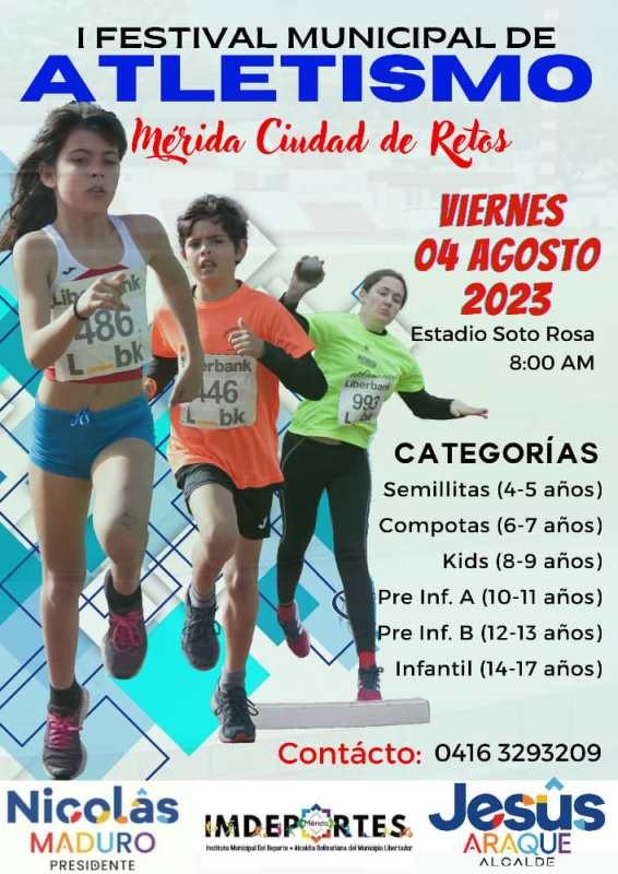 Diario Frontera, Frontera Digital,  1er Festival Municipal de Atletismo, ALCALDÍA DEL MUNICIPIO LIBERTADOR, MÉRIDA, JESUS ARAQUE, Deportes, ,Alcalde Jesús Araque realiza 1er Festival Municipal de Atletismo