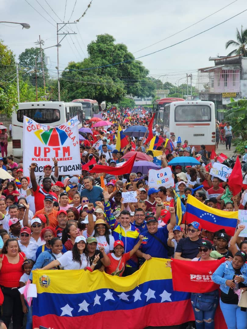 Diario Frontera, Frontera Digital,  Politica, ,Pueblo de Tucaní se movilizó en defensa del presidente Nicolás Maduro