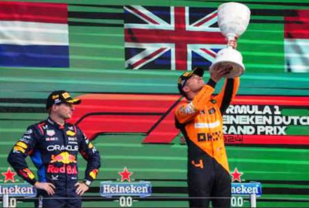 Diario Frontera, Frontera Digital,  Deportes, ,Norris arrolla a Verstappen en el GP de los Países Bajos y aspira a todo