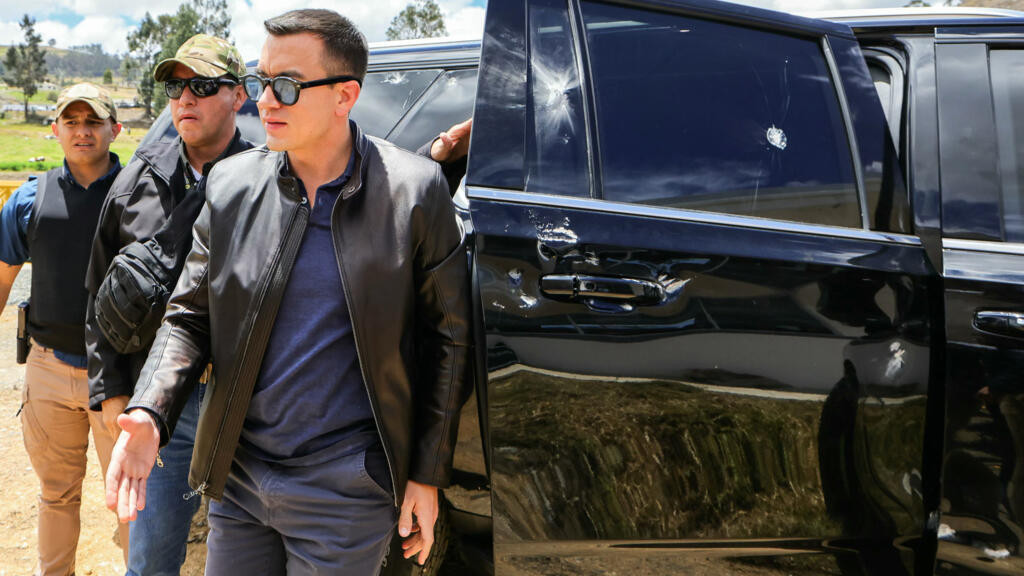 Diario Frontera, Frontera Digital,  Internacionales, ,La policía detuvo a cinco personas que serán procesadas por terrorismo e intento de asesinato contra el mandatario,El ataque al convoy de Daniel Noboa evidencia el cóctel de descontento 
y violencia en las zonas rurales de Ecuador