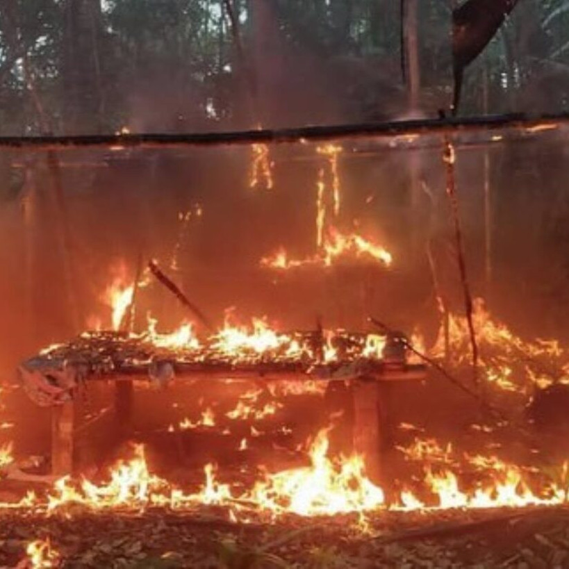 Frontera Digital,  Nacionales,  Destruyeron campamento de minería ilegal en Amazonas