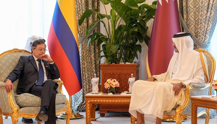Diario Frontera, Frontera Digital,  Internacionales, ,Esta es la cuarta vez que Petro se reúne con el emir. La más reciente había ocurrido el 23 de septiembre, durante la Asamblea General de la ONU en Nueva York,Petro recurre a Catar para “desescalar” su disputa con Donald Trump