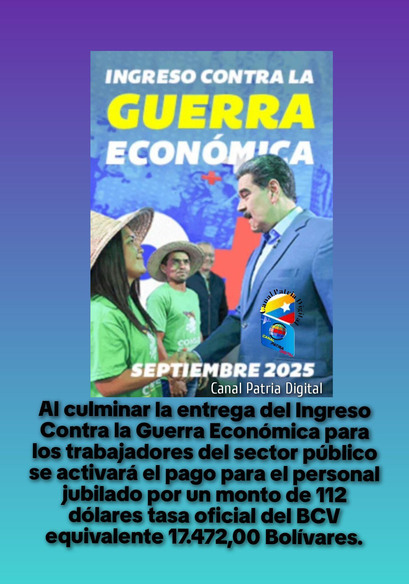 Diario Frontera, Frontera Digital,  Nacionales, ,Anuncian pago del bono Contra la Guerra Económica para jubilados: ¿cuál es el monto?