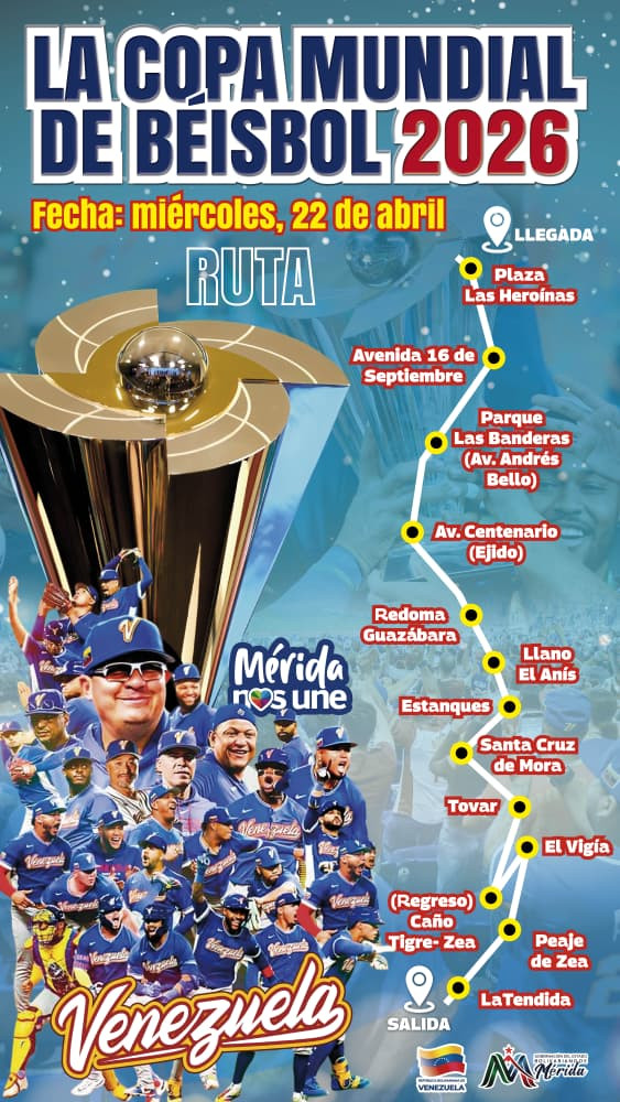 Diario Frontera, Frontera Digital,  Regionales, ,El Trofeo del Clásico Mundial de Béisbol llega a Mérida este miércoles
