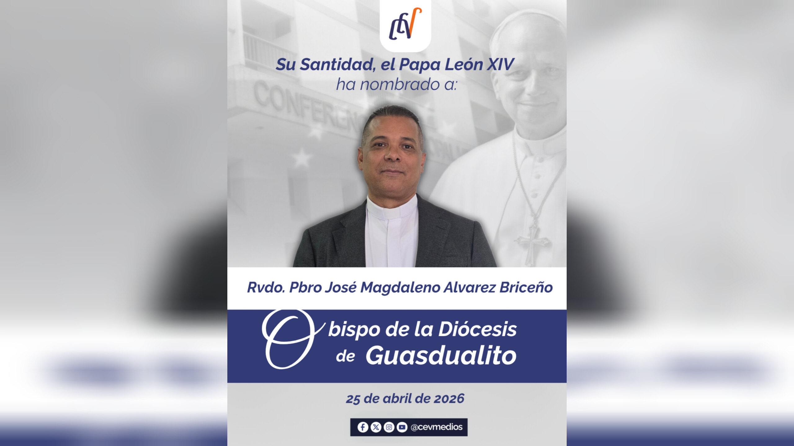 Diario Frontera, Frontera Digital,  Nacionales, ,El Monseñor electo cuenta con una sólida hoja de vida dedicada al servicio de la Iglesia en los Andes venezolanos, destacándose por su labor en la Catedral de Trujillo y su compromiso con la causa del «Médico de los Pobres».,De la tierra de la paz a los llanos de Apure: Pbro. José Magdaleno Alvarez Briceño, 
nuevo Obispo de Guasdualito