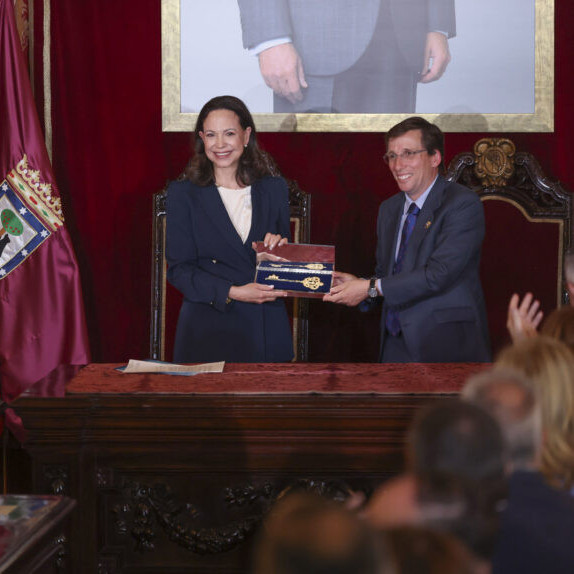 Frontera Digital,  Politica,  Machado tras recibir la Llave de Oro de Madrid: «Es un símbolo de apertura a la libertad venezolana»
