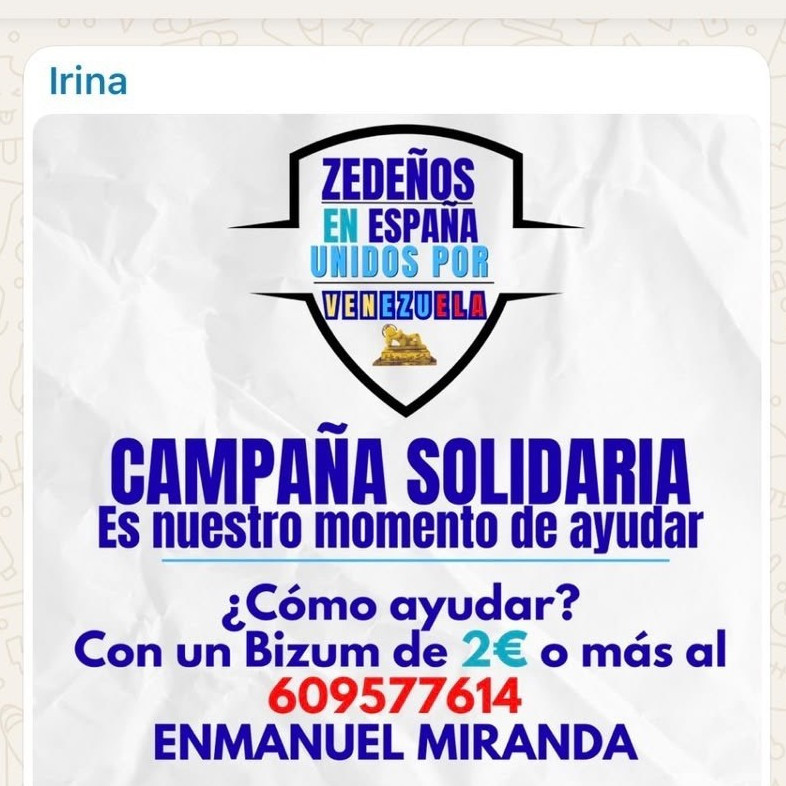 Frontera Digital, Diario Frontera, Zedeños en España se unen en una gran jornada de solidaridad por Venezuela
