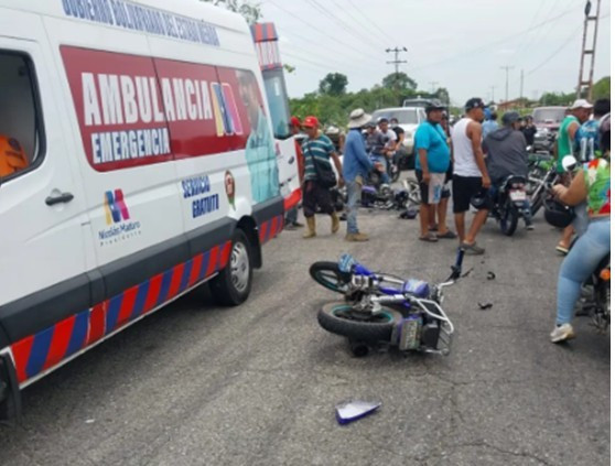 Diario Frontera, Frontera Digital,  Sucesos, ,Se pudo conocer que los conductores fueron trasladados de emergencia al Hospital Hugo Chávez de El Vigía,Accidente dejó tres motorizados heridos en El Vigía