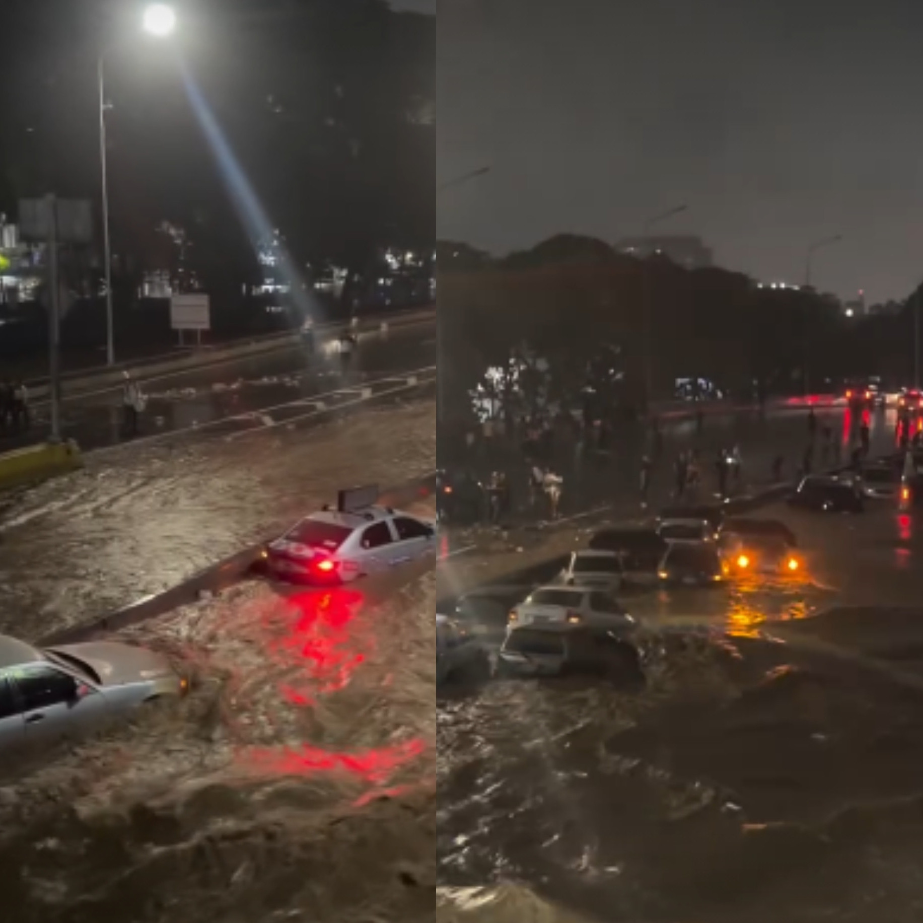 Frontera Digital,  Nacionales,  Colapso en la autopista Valle‑Coche por lluvias la noche de este sábado