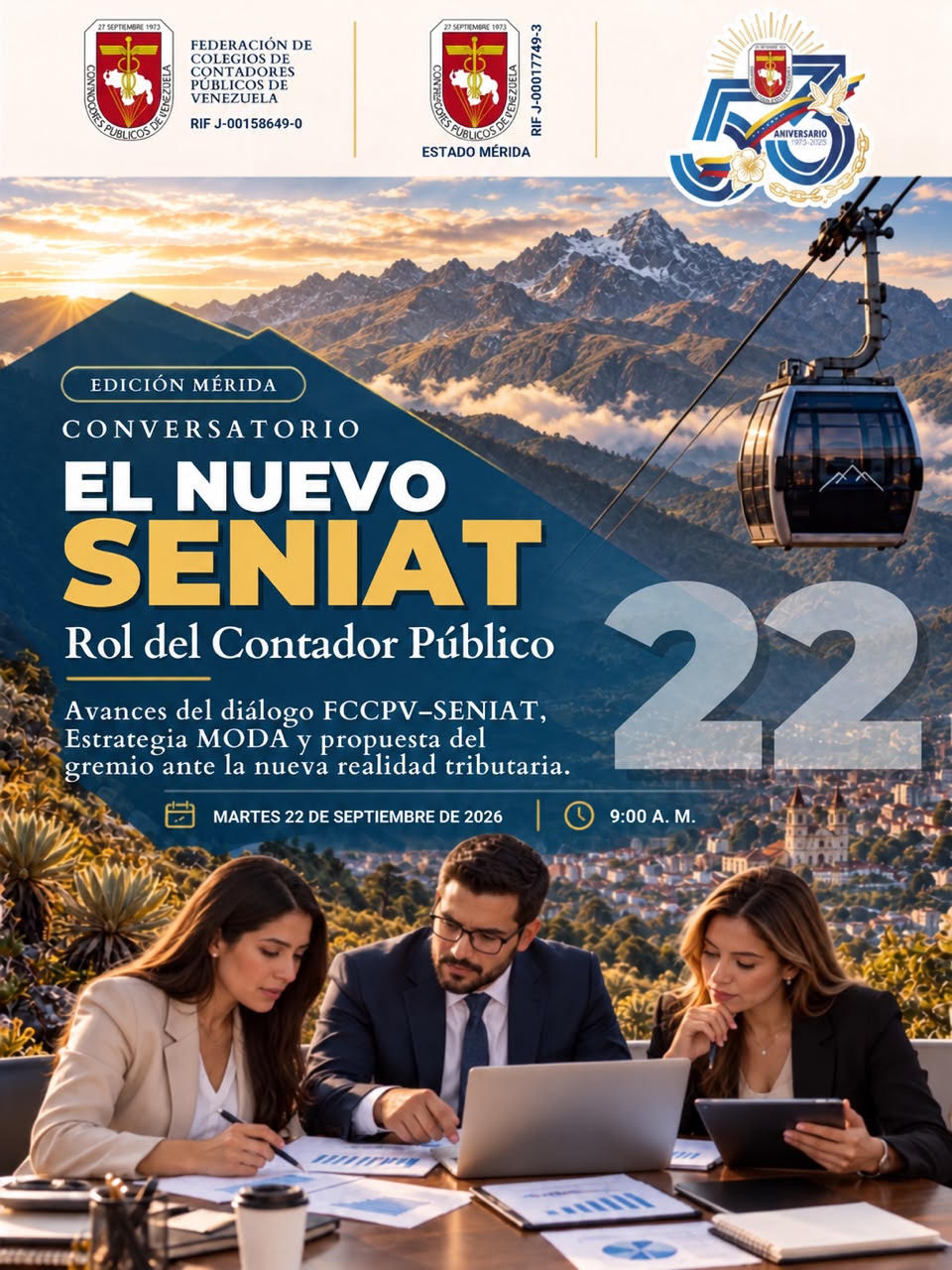 Diario Frontera, Frontera Digital,  Regionales, ,El presidente del gremio merideño, Lic. Elí Saúl Rojas Ruiz, explicó que la jornada será gratuita y ofrecerá un espacio técnico e informativo de primer nivel sobre las recientes transformaciones fiscales del paí,Contadores Públicos convocan a conversatorio sobre el nuevo Seniat