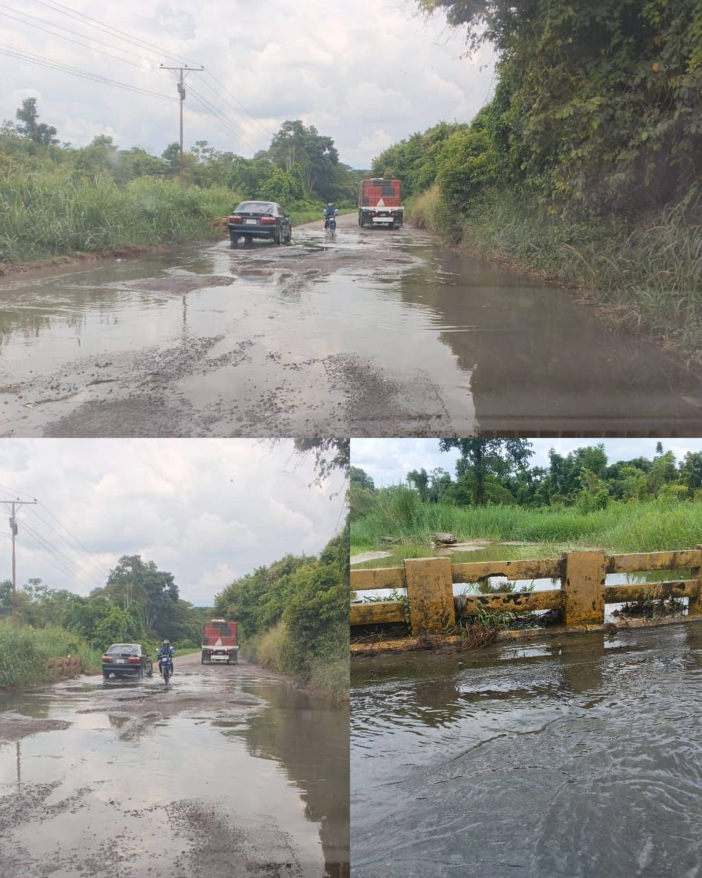 Diario Frontera, Frontera Digital,  El Vigía Panamericana, ,El denunciante agregó que el agua estancada ya está generando troneras y cráteres peligrosos en la calzada,Riesgo de incomunicación entre El Vigía y Táchira 
por el colapso de una alcantarilla en la Panamericana