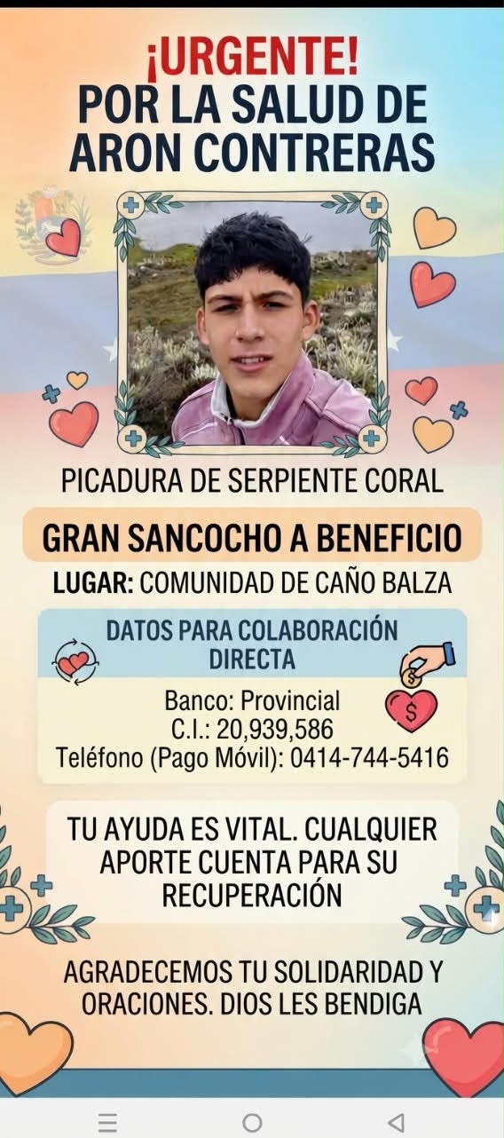 Diario Frontera, Frontera Digital,  Sucesos, ,El joven gracias a Dios, ya la Autoridad Única de Salud Dra. Moraima Salazar, manifestó que le fue suministraron una dosis del suero.,Joven de 15 años recibe atención médica tras la mordedura de una serpiente coral