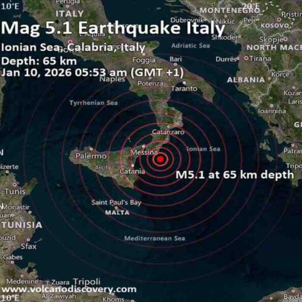 Diario Frontera, Frontera Digital,  Internacionales, ,Terremoto de magnitud 5,1 sacude la costa sur de Italia
