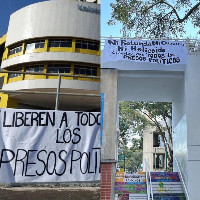 Diario Frontera, Frontera Digital,  Nacionales, ,Estudiantes universitarios exigen con pancartas y marchas la liberación de los presos políticos