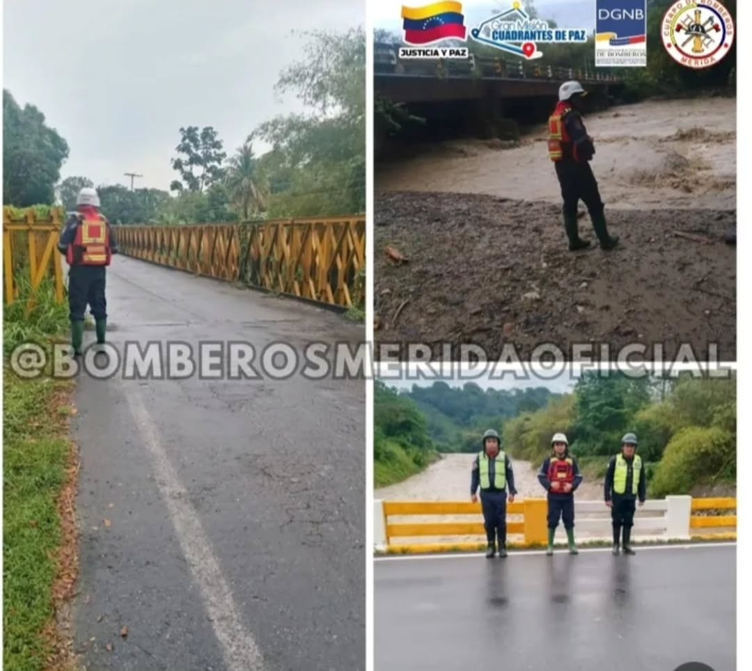 Diario Frontera, Frontera Digital,  El Vigía Panamericana, ,Bomberos Mérida estación Arapuey realizó inspección luego de desborde del río Pocó