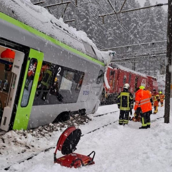 Diario Frontera, Frontera Digital,  Internacionales, ,Descarrilamiento de tren en Suiza por una avalancha dejó cinco heridos