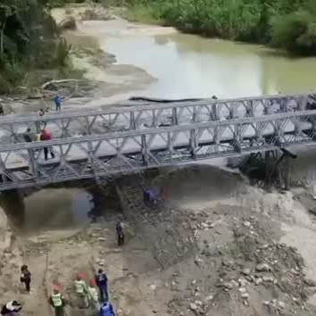 Diario Frontera, Frontera Digital,  El Vigía Panamericana, ,Reinstalación de Puente Guaruríes muestra avance del 50 por ciento