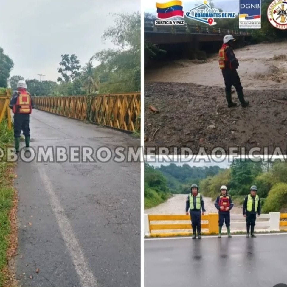 Diario Frontera, Frontera Digital,  El Vigía Panamericana, ,Bomberos Mérida estación Arapuey realizó inspección luego de desborde del río Pocó