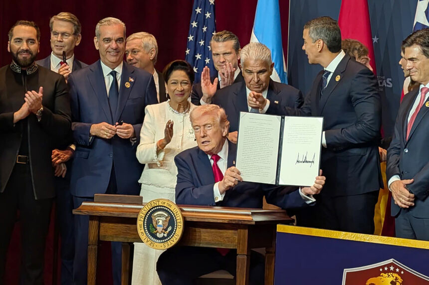 Diario Frontera, Frontera Digital,  Internacionales, ,Trump anunció una coalición militar en Latinoamérica contra carteles tras reunión con 12 presidentes de la región