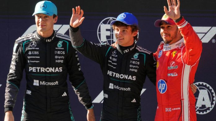 Diario Frontera, Frontera Digital,  Deportes, ,“Esto es solo el comienzo. El coche se siente muy bien y hay mucho en juego mañana”, dijo el joven piloto italiano tras su histórica vuelta,Russell gana la Sprint y Antonelli logra histórica pole en Shanghái