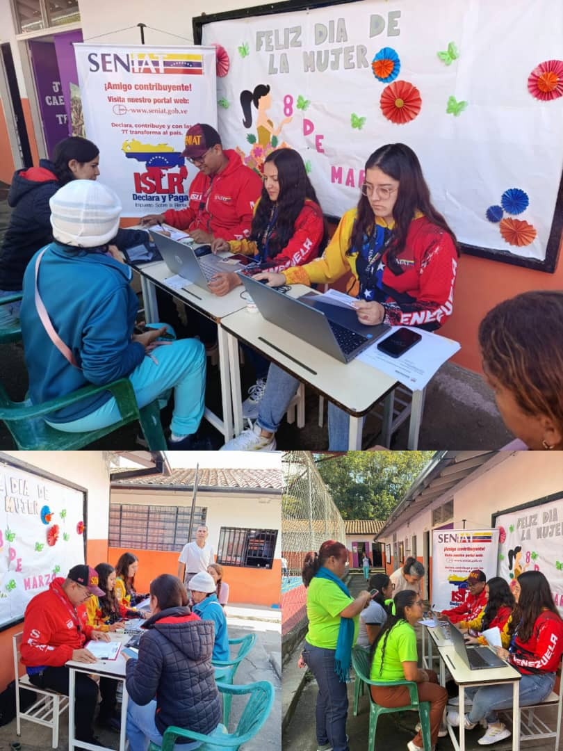 Diario Frontera, Frontera Digital,  Regionales, ,La jornada tuvo lugar en las instalaciones de la Escuela "Rafaela del Carmen Díaz de León", donde los funcionarios del organismo brindaron asistencia directa a un total de 40 personas,SENIAT facilita trámites de RIF e ISLR en instituciones educativas de Mérida