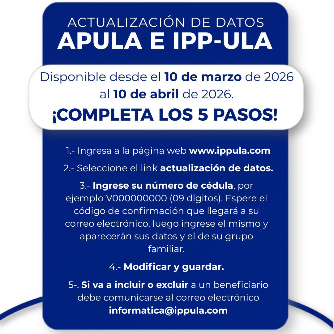 Diario Frontera, Frontera Digital,  Regionales, ,Apula e IPP-ULA convocan a sus afiliados 
a renovar información personal y familiar