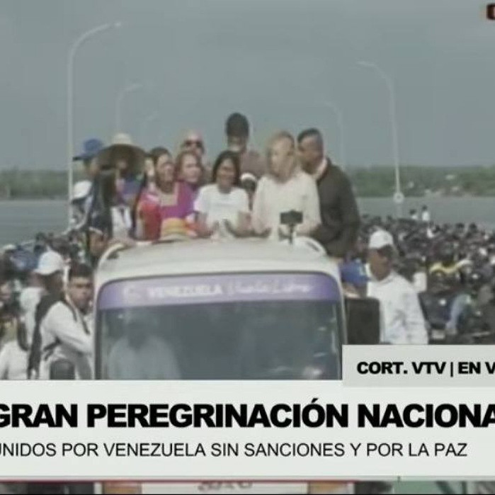 Diario Frontera, Frontera Digital,  Nacionales, ,Presidenta encargada Delcy Rodríguez encabeza la "Gran Peregrinación Nacional" desde el puente sobre el Lago de Maracaibo