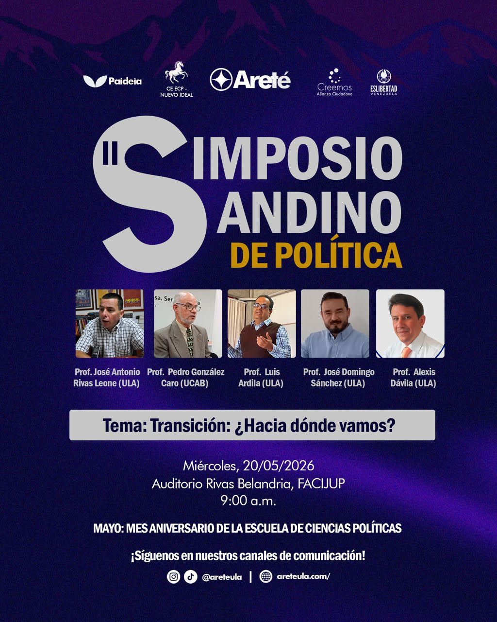 Diario Frontera, Frontera Digital,  Regionales, ,Dijo Volcanes que el evento es organizado por la plataforma Areté, reunirá a destacados académicos y especialistas en el Auditorio Rivas Belandria del Edificio de Postgrado de la Facultad de Ciencias Jurídicas y Políticas,Debate sobre el futuro político de Venezuela se abre en la ULA