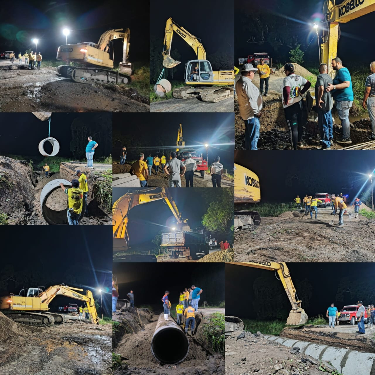 Diario Frontera, Frontera Digital,  El Vigía Panamericana, ,"Nos encontramos a esta hora de la madrugada en la ejecución de la obra de rehabilitación de la alcantarilla, haciendo el cambio de la misma para darle continuidad a la recuperación de la vía tanto para el paso vehicular y posteriormente el asfaltado",Gestión del alcalde Lisandro Segura 
sustituyó alcantarillado en la vía hacia Los Naranjos