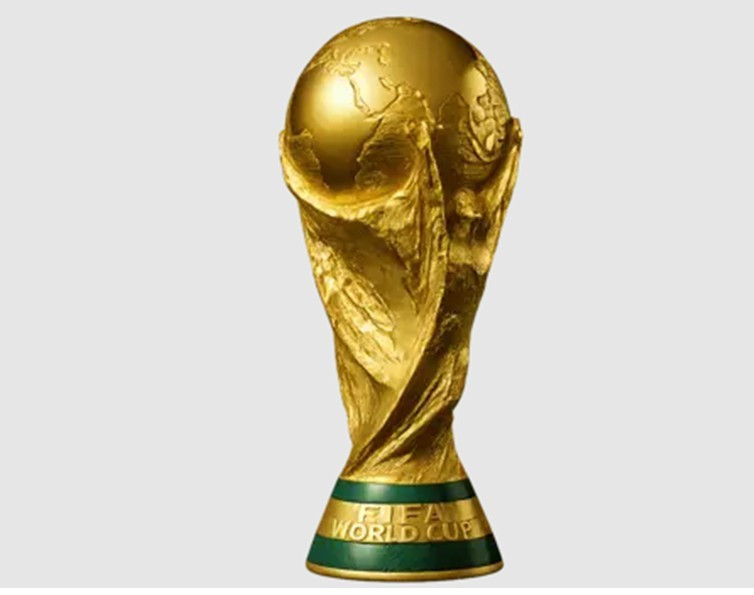 Diario Frontera, Frontera Digital,  Copa Mundial FIFA 2026, ,La actual Copa del Mundo mide 36.8 centímetros de altura y el diámetro de su base es de 13 centímetros. Pesa 6,175 gramos, de los cuales 4,927 son de oro puro.,De la Jules Rimet a la Copa del Mundo de la FIFA: Origen del trofeo más codiciado del futbol