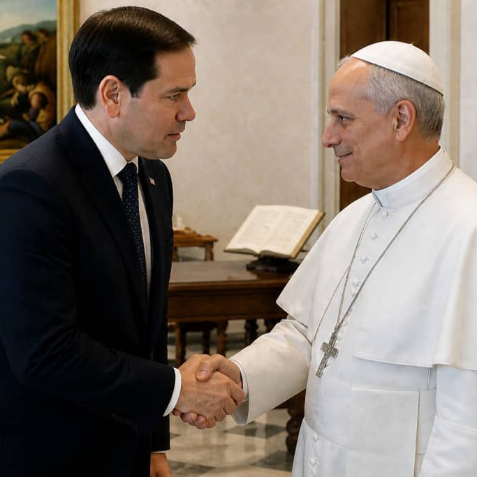 Diario Frontera, Frontera Digital,  Internacionales, ,El papa León XIV recibe al secretario de Estado de EEUU Marco Rubio en el Vaticano