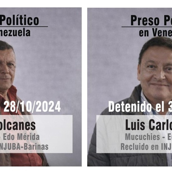 Diario Frontera, Frontera Digital,  Sucesos, ,Denuncian aislamiento total de los presos políticos 
Luis Carlos Peña y Tito Volcanes tras intervención de penal en Barinas