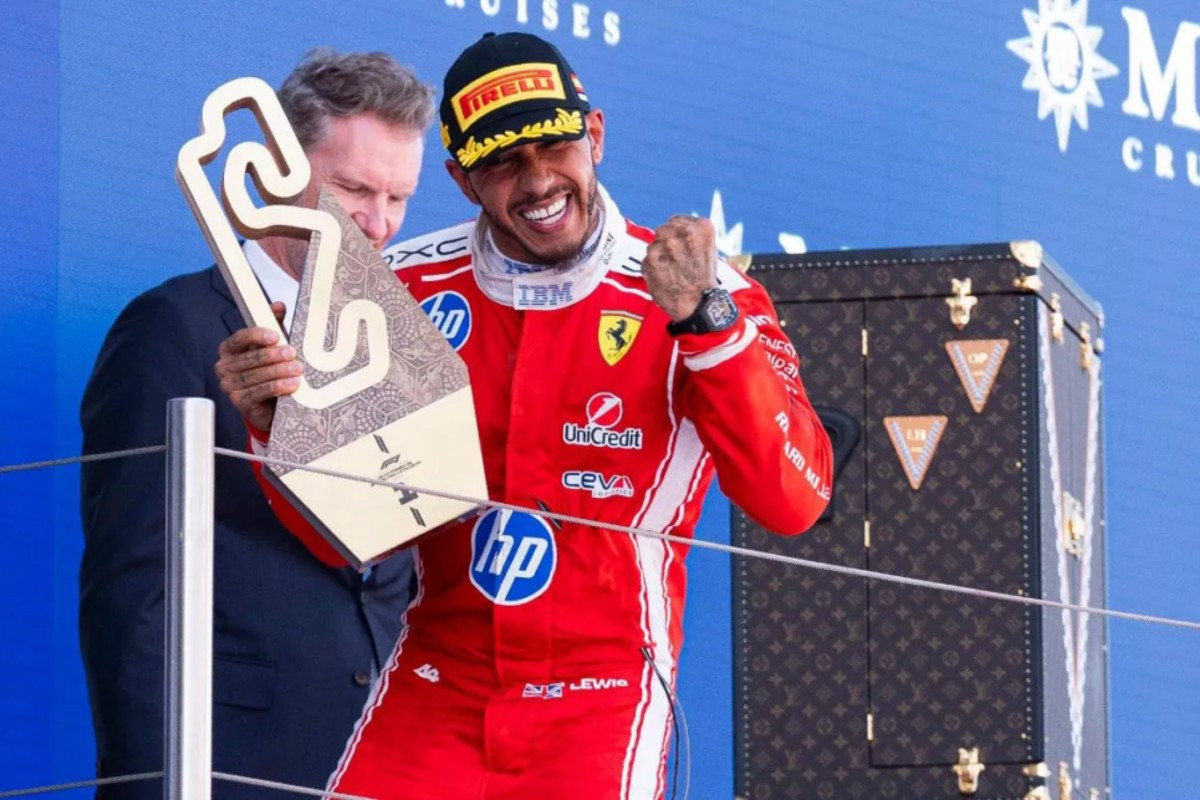 Diario Frontera, Frontera Digital,  Deportes, ,Lewis Hamilton celebra el triunfo tras ganar el Gran Premio de Barcelona | AFP,Por fin celebra con Ferrari: Hamilton ganó el Gran Premio de Barcelona
