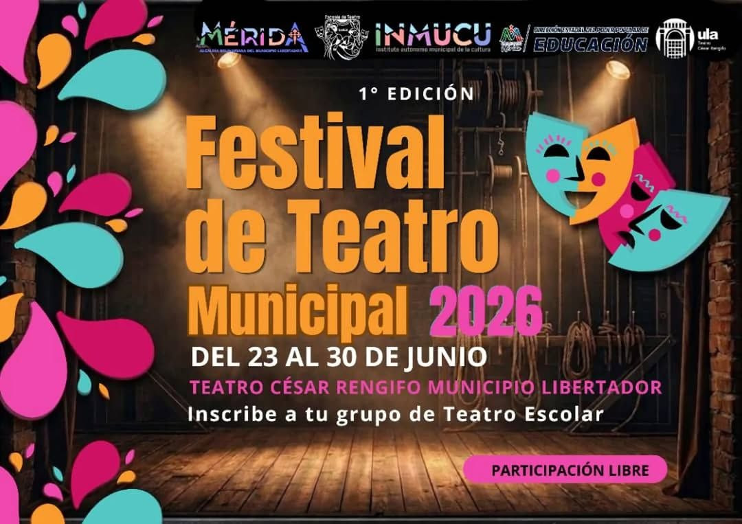 Diario Frontera, Frontera Digital,  Regionales, ,El festival convoca de manera especial a los docentes de cultura y a los líderes de agrupaciones de teatro escolar, ofreciendo una participación completamente libre y gratuita,El municipio Libertador se prepara para recibir 
la I edición del Festival de Teatro Municipal 2026