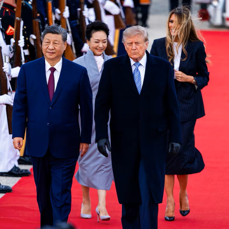 Diario Frontera, Frontera Digital,  Internacionales, ,Alfombra roja, flores y Trump: 
así ha sido la llegada de Xi Jinping a Washington